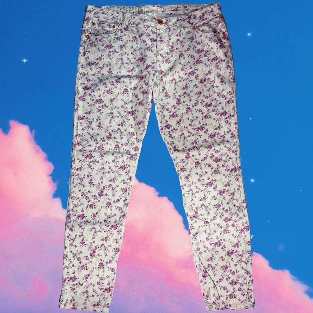 Mossimo floral jeans